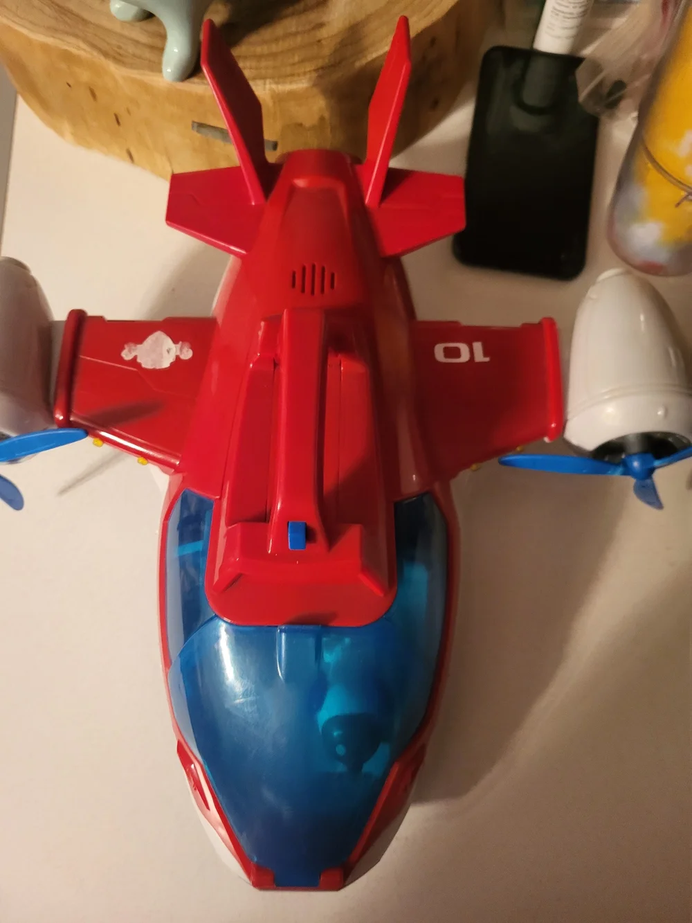 Paw Patrol Air Patroller Rescue Plane Airplane Lights Sound Toy Red Blue WORKS